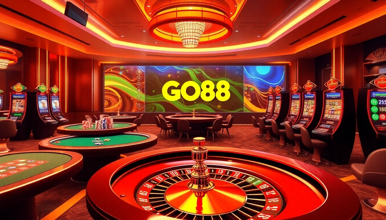 Experience thrilling gameplay at Go88's online casino with vibrant graphics and immersive gaming elements.