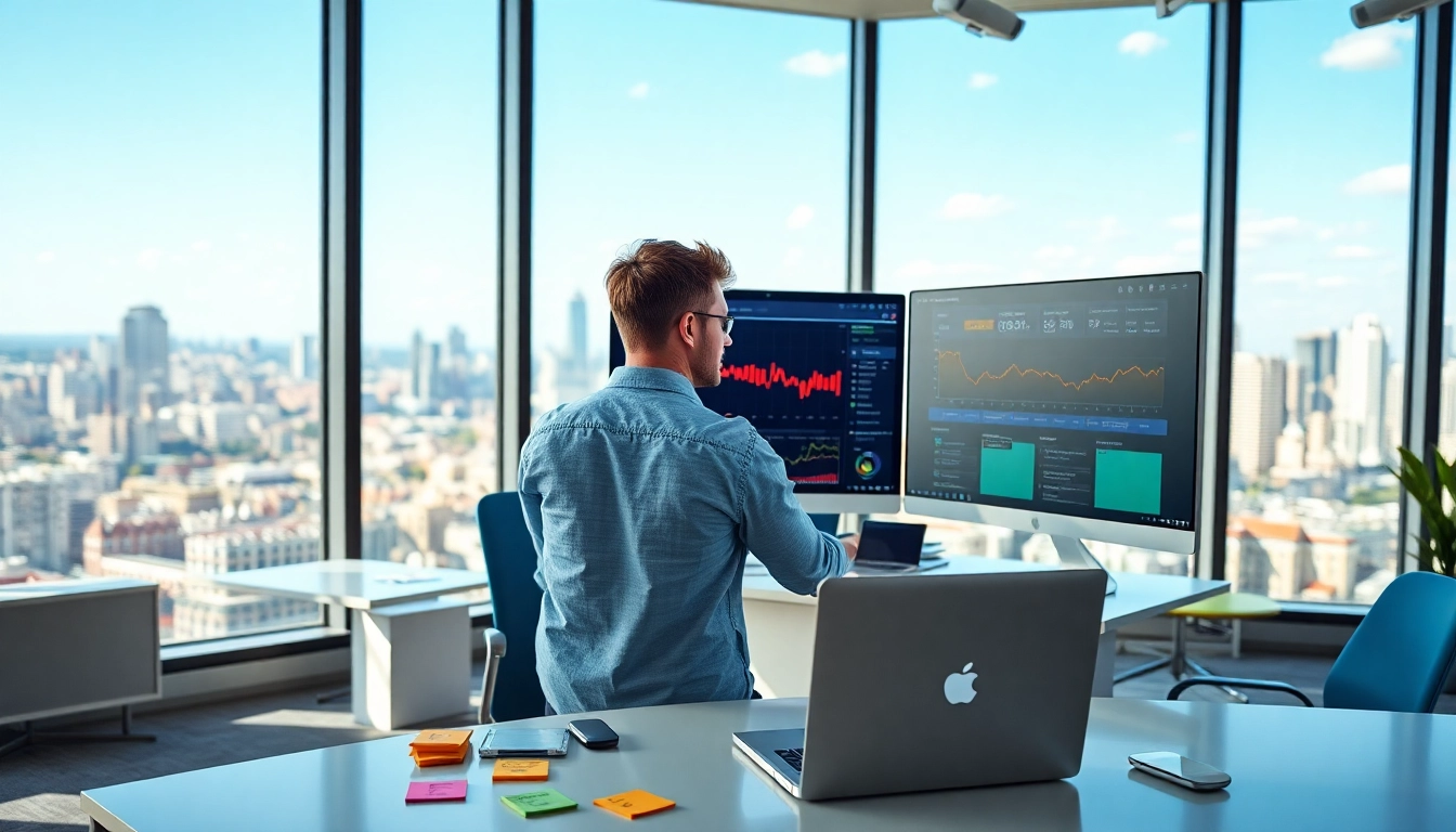 Engaged team at an agencia hubspot workspace analyzing data for marketing strategies