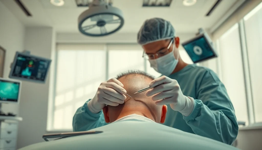 Hair transplant Istanbul surgery demonstrating precision and care by a professional surgeon.
