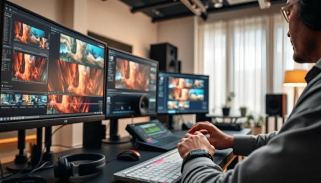 Enhance your projects through professional post-production & editing techniques in a vibrant studio.