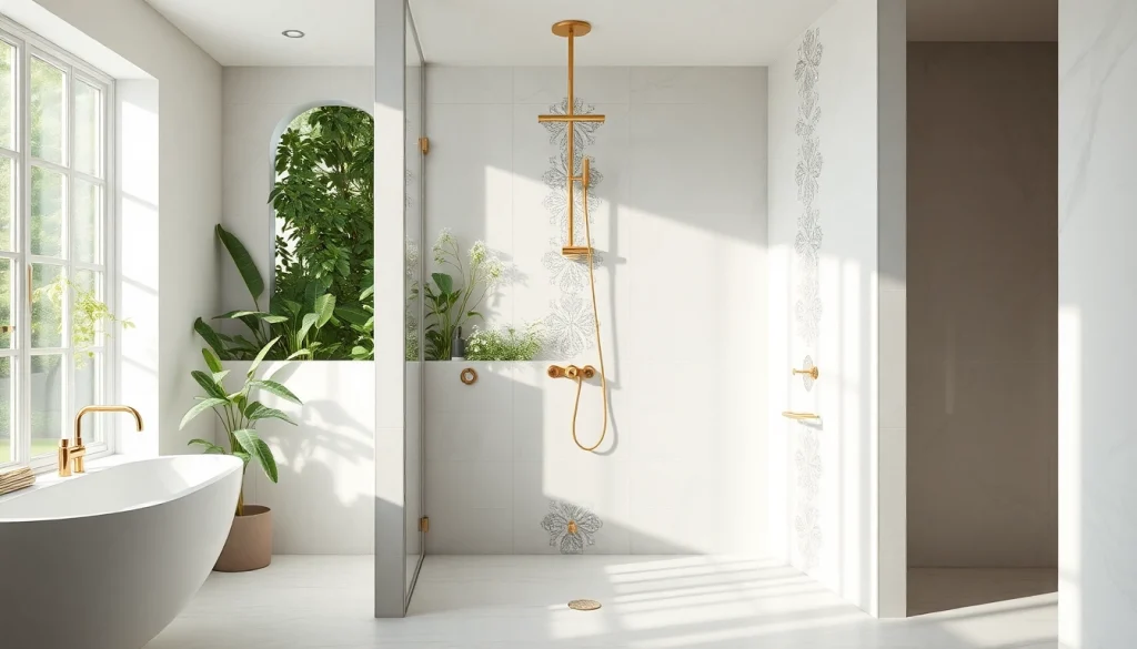 Discover elegant showers Australia showcasing a modern bathroom with sleek fixtures and bright ambiance.
