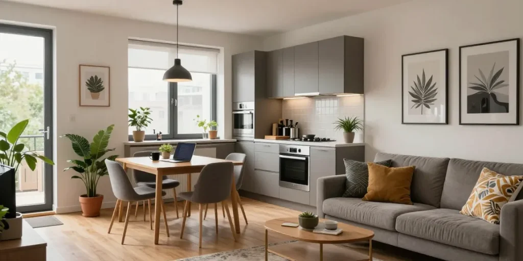 Gemütliche Monteurwohnung Hannover mit modernen Möbeln und guter Ausstattung.